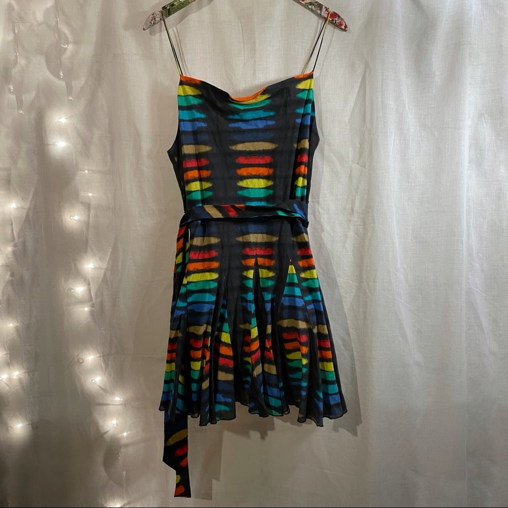 Rainbow Tie Dye Mini Dress - Alice & Olivia